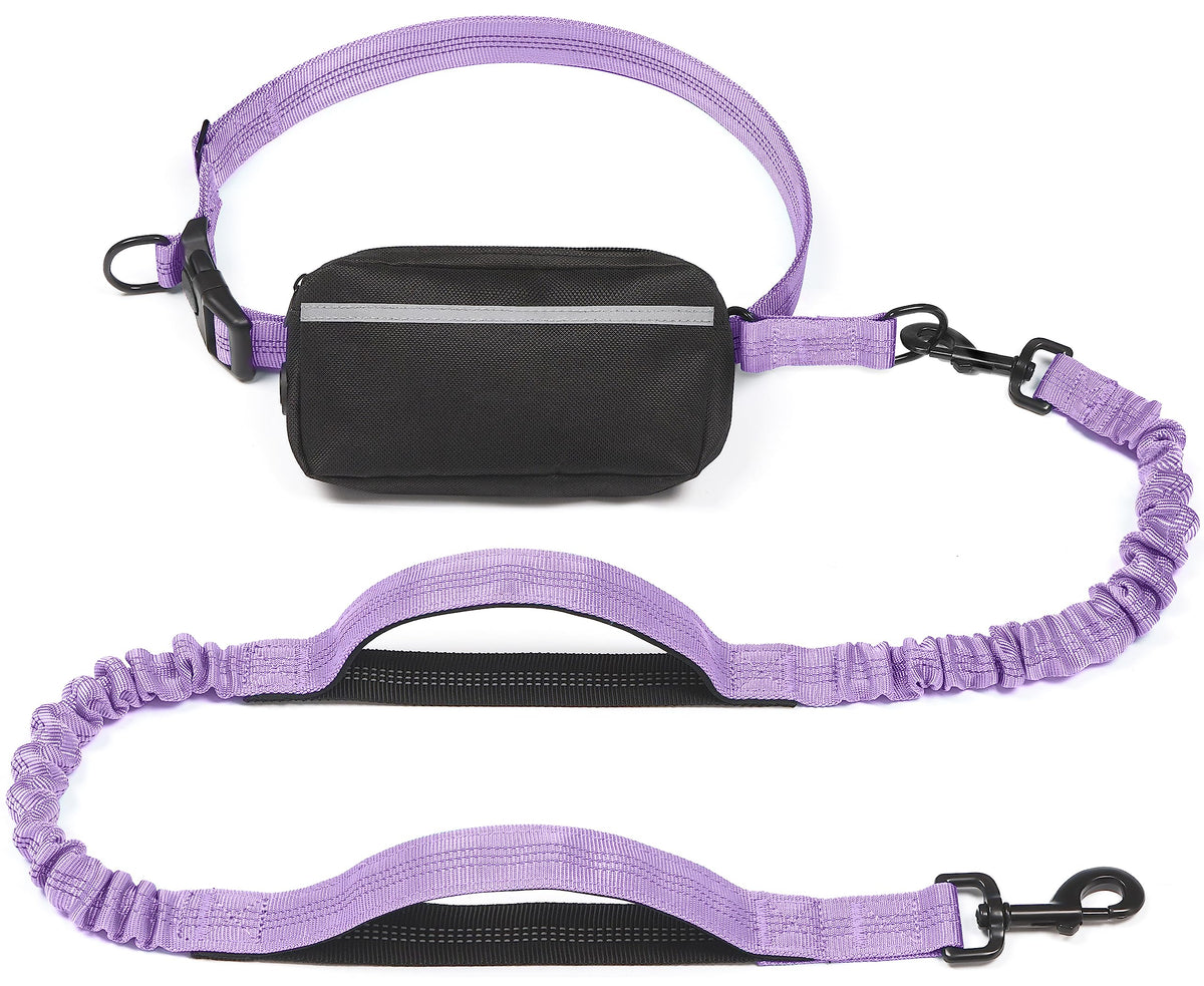 Laisse iYoShop avec poche zippée lavande pour téléphone et clés.