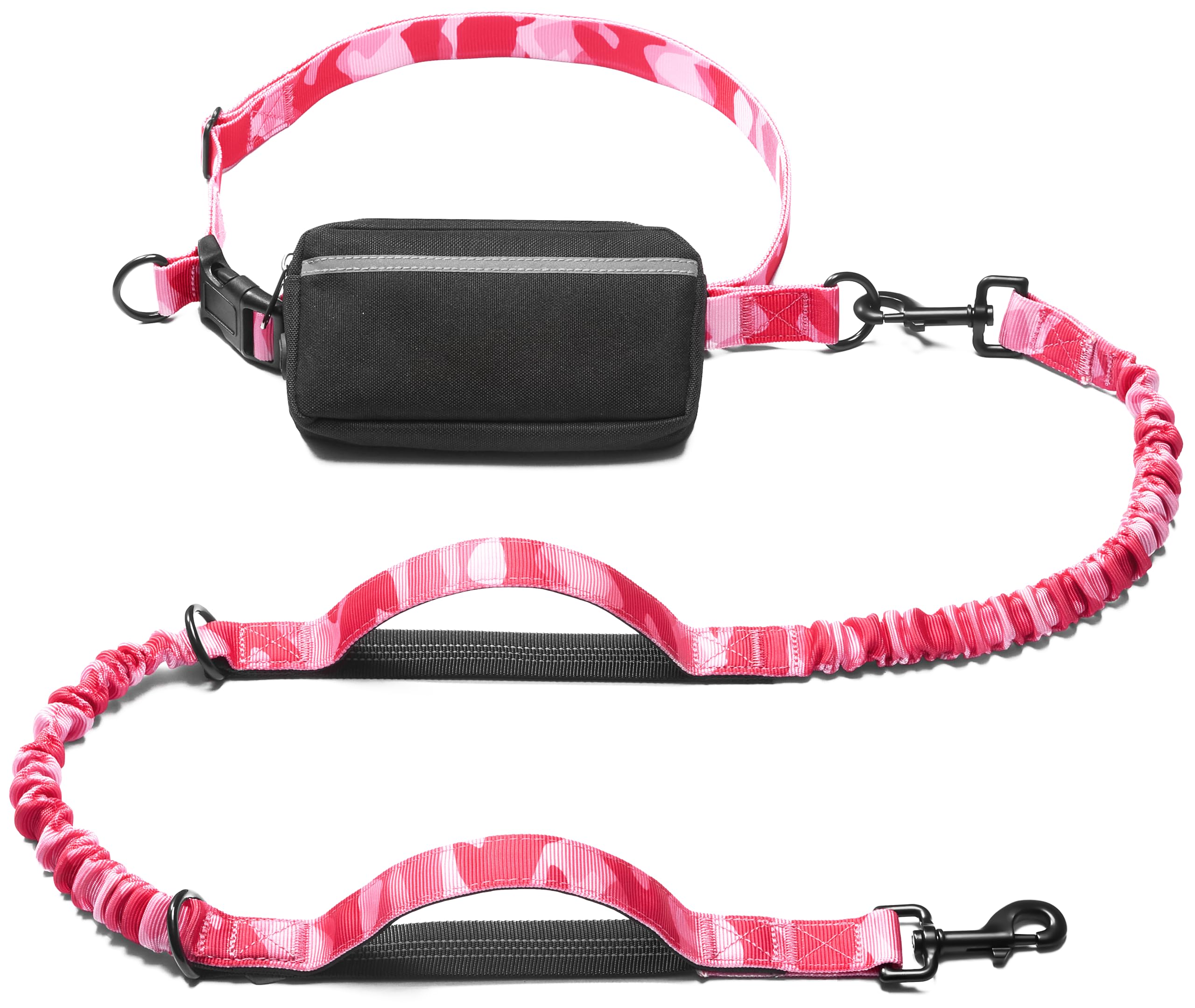 iYoShop laisse-mains-libres avec poche zippée, pratique pour téléphone et clés lors de la marche.