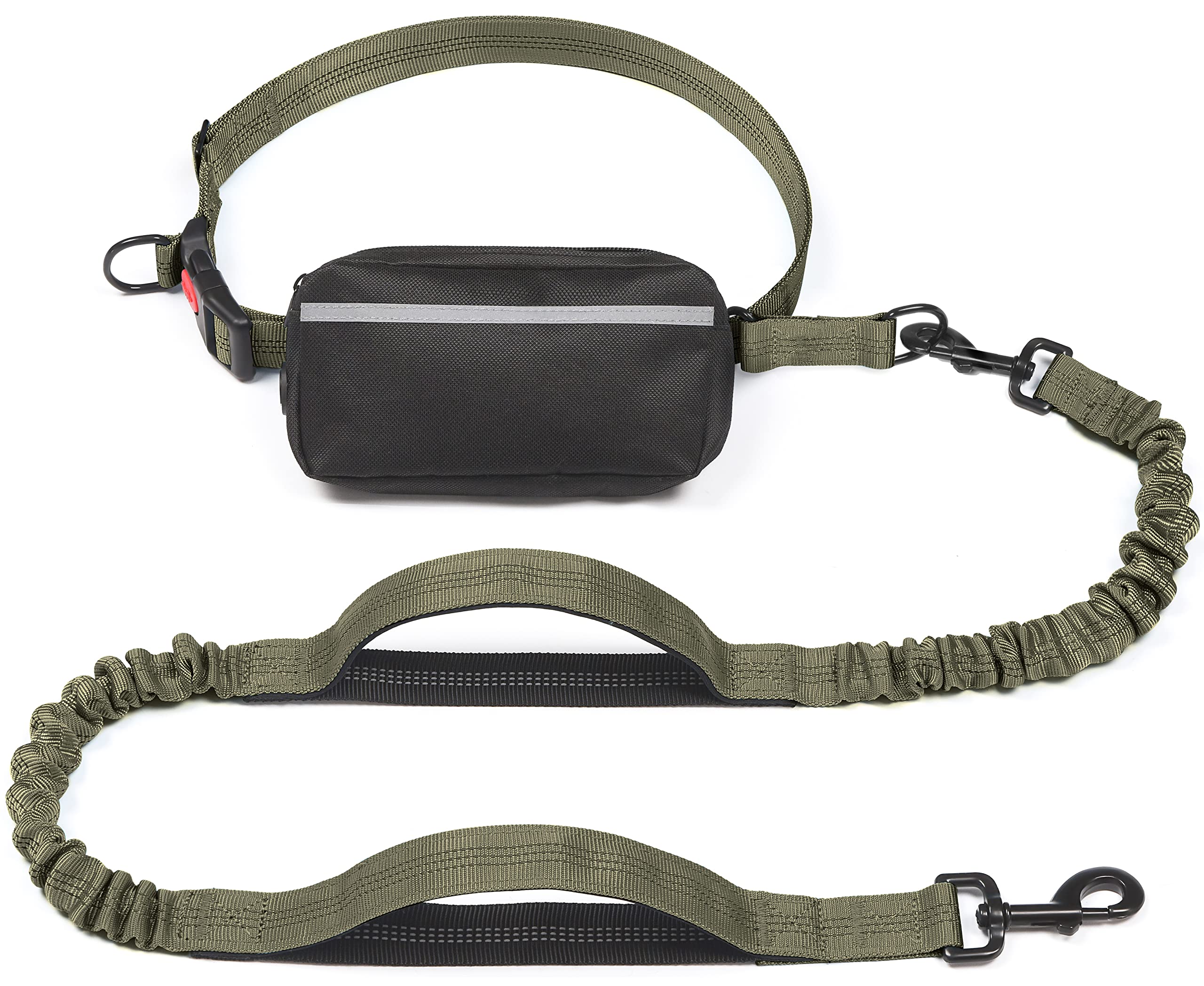 iYoShop Laisse mains libres avec chien en promenade, liberté de mouvement.