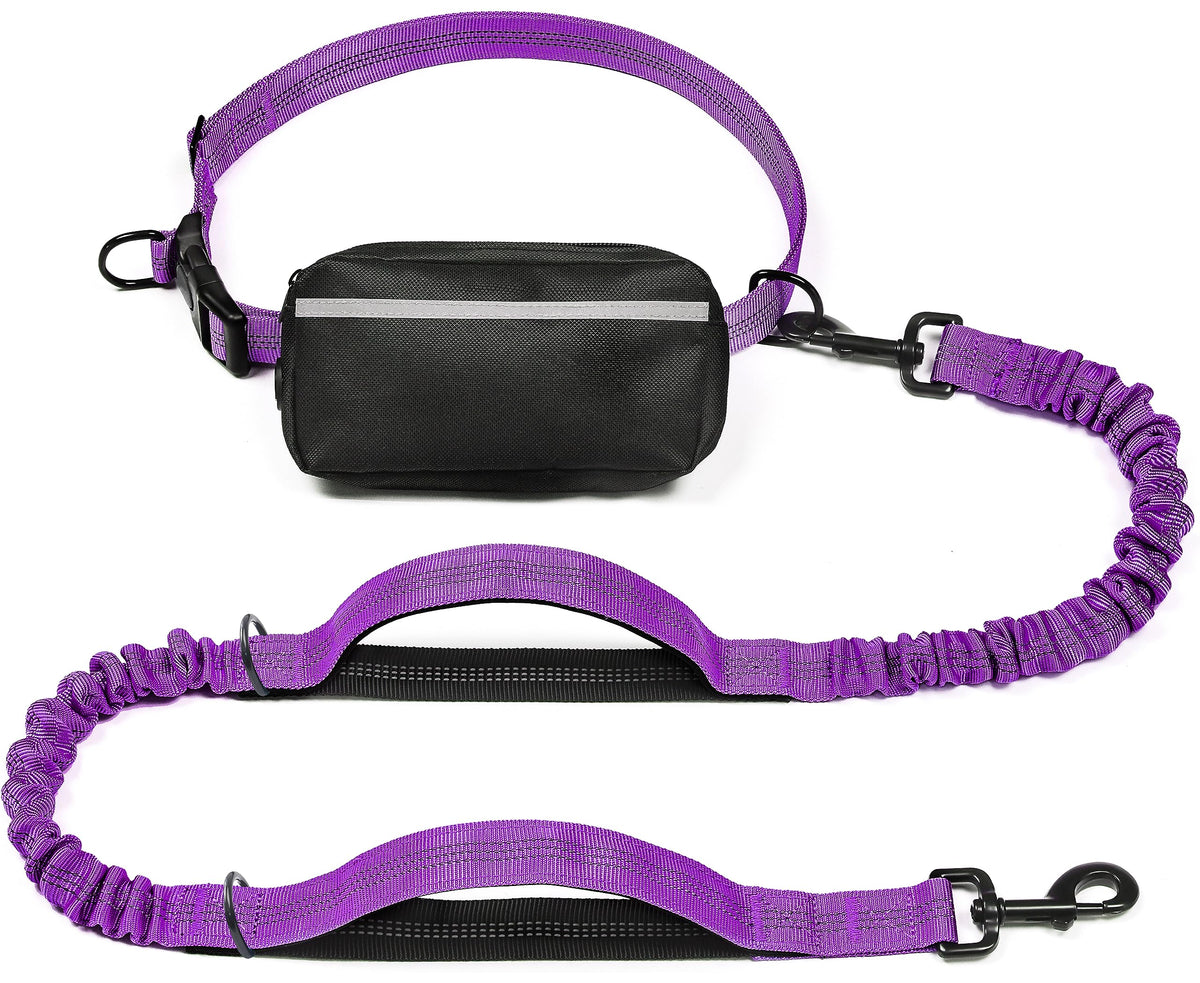 iYoShop Laisse sans mains avec poche zippée, pratique pour garder les mains libres.