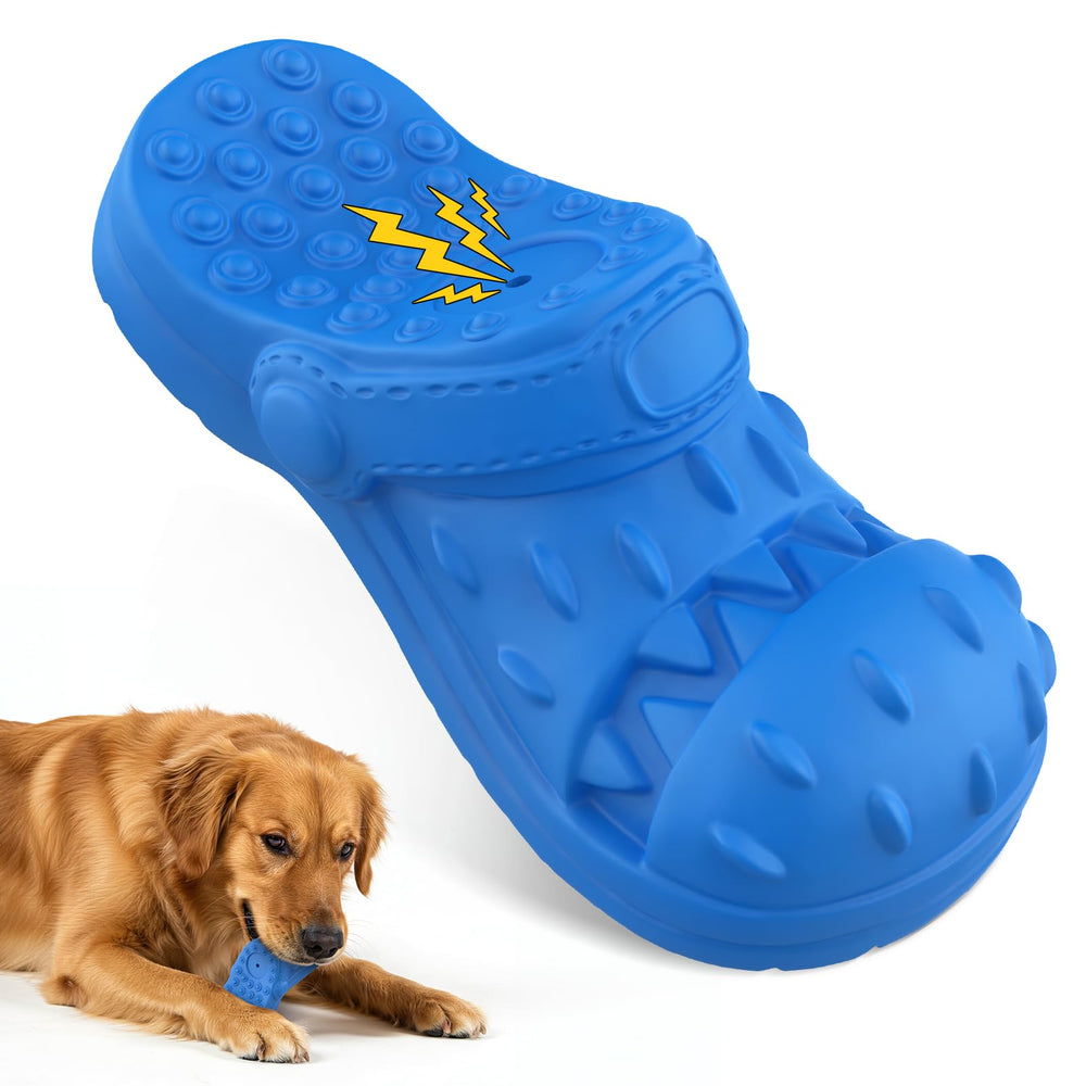 IZETIANZHE jouet indestructible sabot bleu: résiste aux mors difficiles et amuse votre chien.