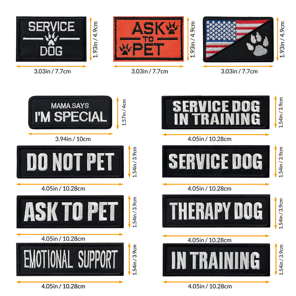 Patch J.CARP Chien d’assistance, identifiant le statut pendant les promenades.