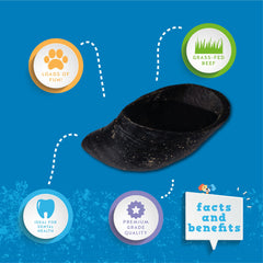 Jack & Pup sabots-boeuf pour chiens, paquet 8, sans hormones ni antibiotiques.