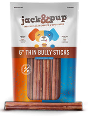 Friandise naturelle Jack&Pup pour petits chiens, bâton mince de 15 cm.