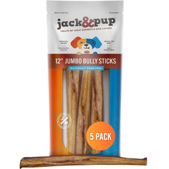 Jack&Pup: bâtons de boeuf 12 pouces dans un emballage pratique.