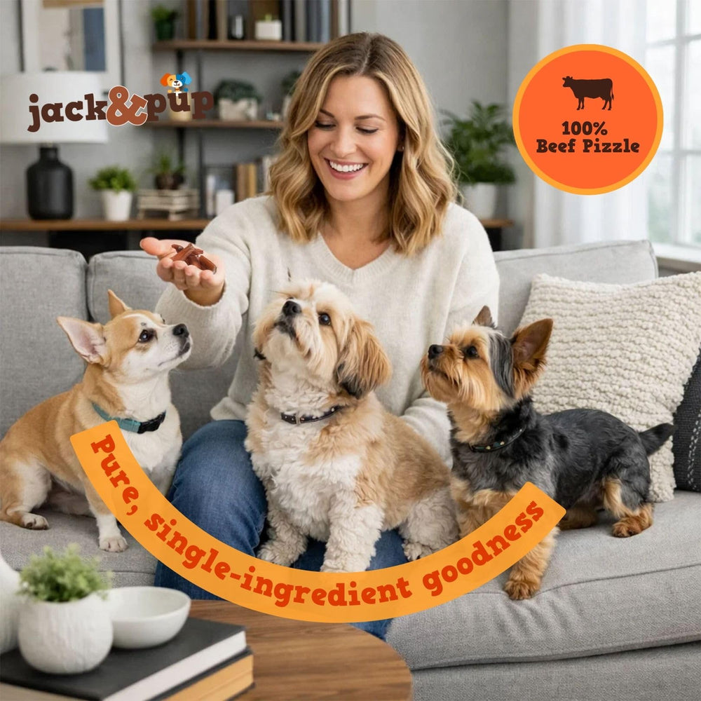 Jack&Pup Bully Bites: texture fine, facile à mâcher pour les petites dents.
