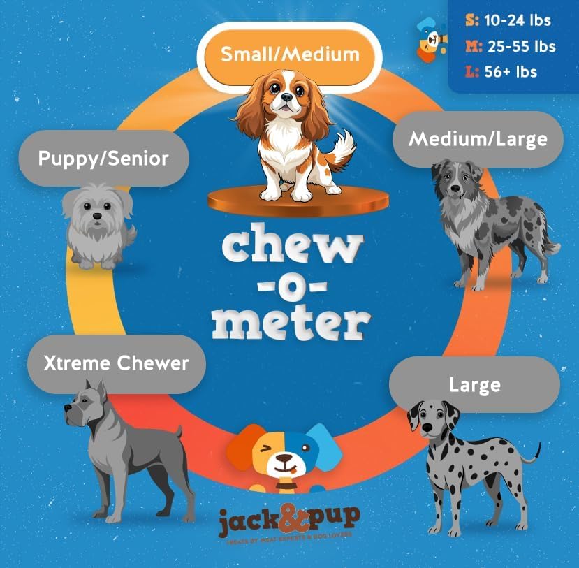 Jack&Pup Bully Springs, soutien dentaire doux lors de la mastication.