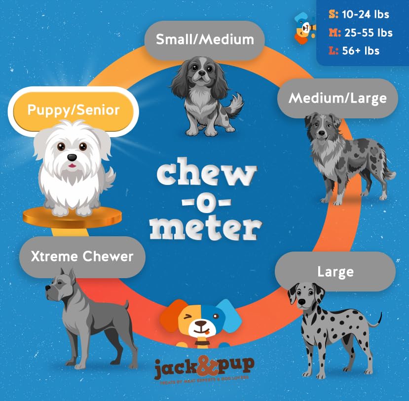 Jack&Pup bâtonnet mince 12 pouces emballage refermable – fraîcheur longue durée