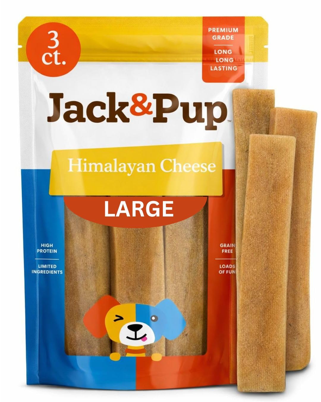 Jack&Pup fromage yak Himalayen baton - plaisir durable après l'exercice