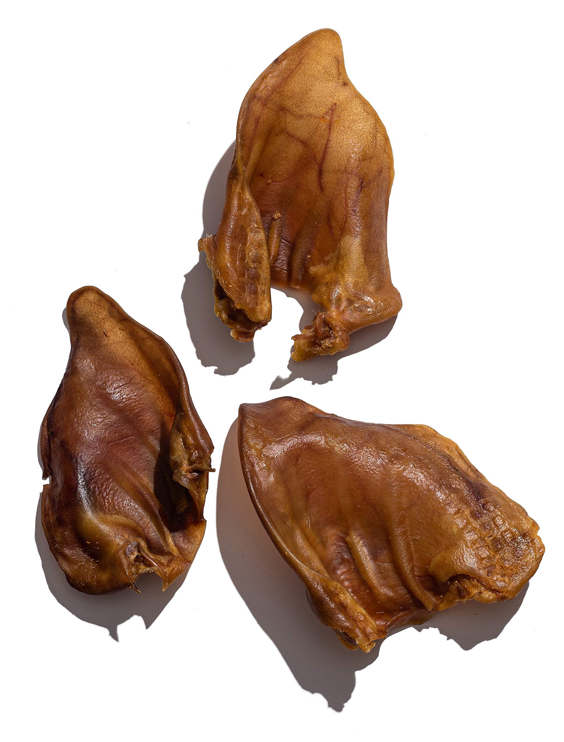 Gros plan sur l’oreille de porc Jack&Pup, texture et qualité premium.
