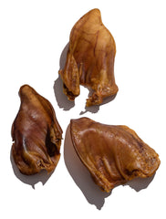 Gros plan sur l’oreille de porc Jack&Pup, texture et qualité premium.