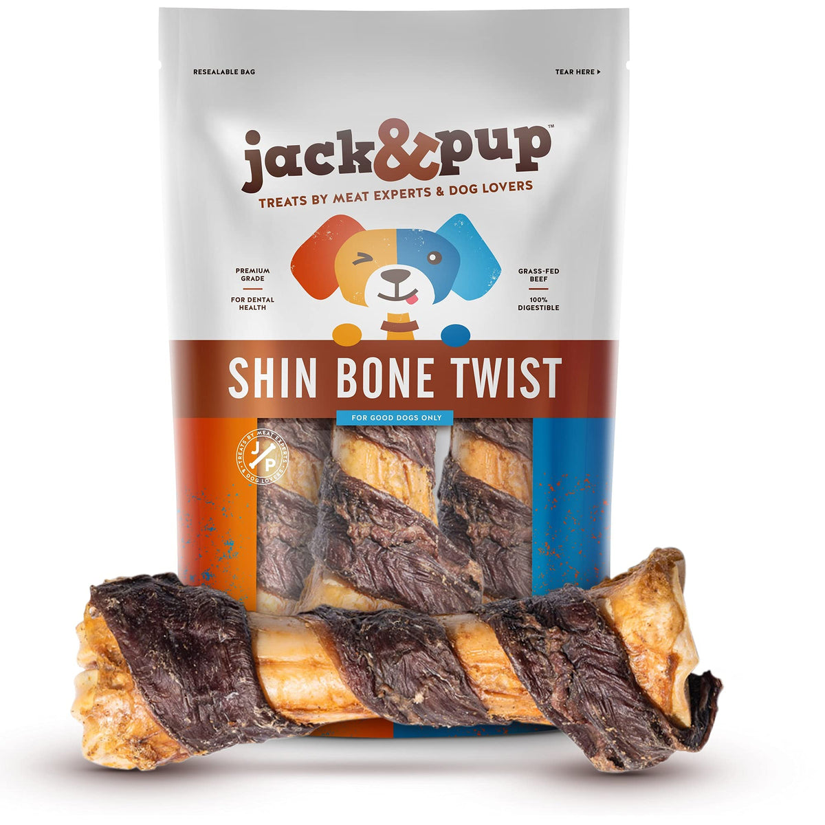 Jack&Pup os-boeuf-roti : friandise durable et savoureuse pour chiens croqueurs.