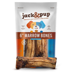 Jack&Pup os moelle longue durée 6 pouces pour chiens, saveur riche.