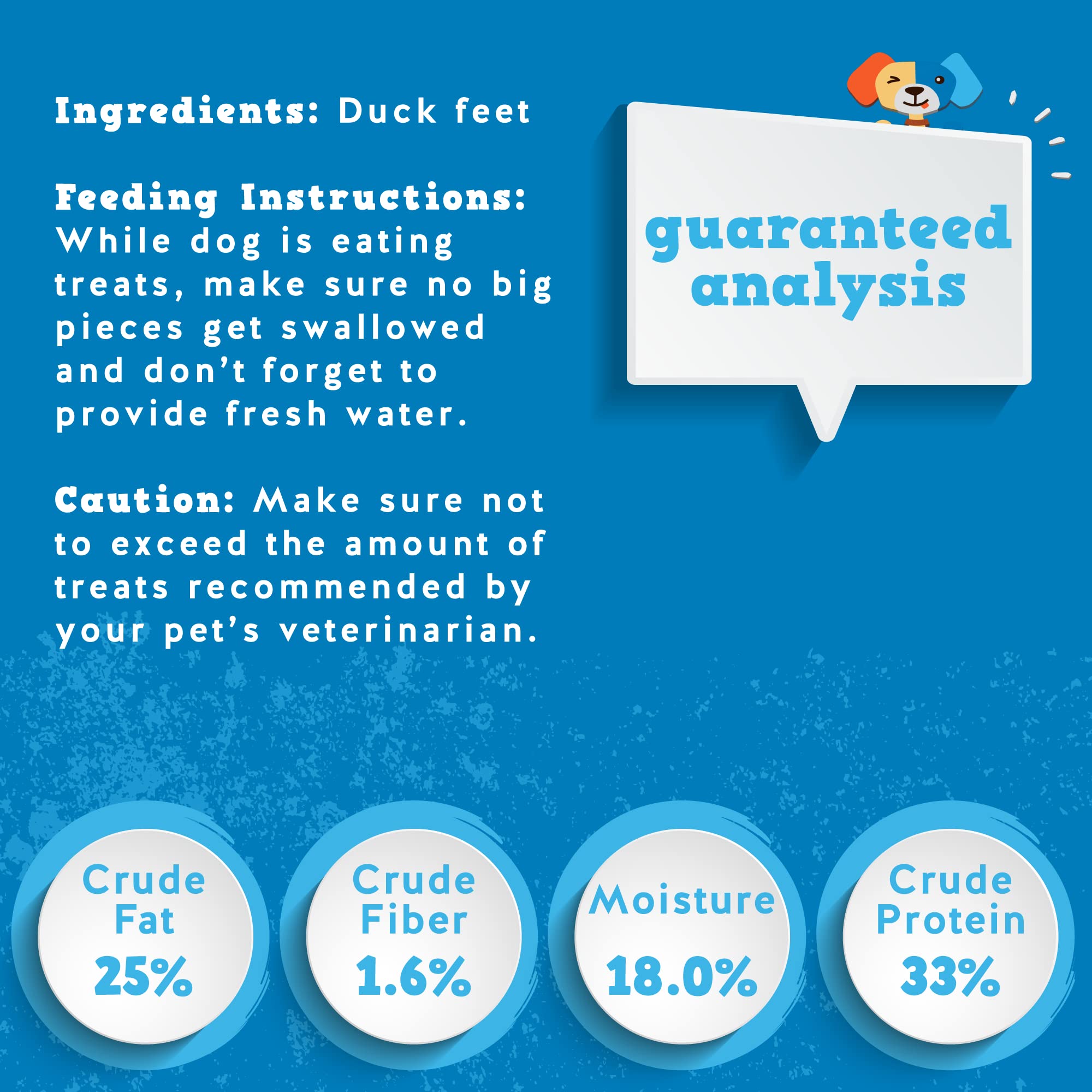 Jack&Pup pattes de canard: portion quotidienne idéale pour chiens.