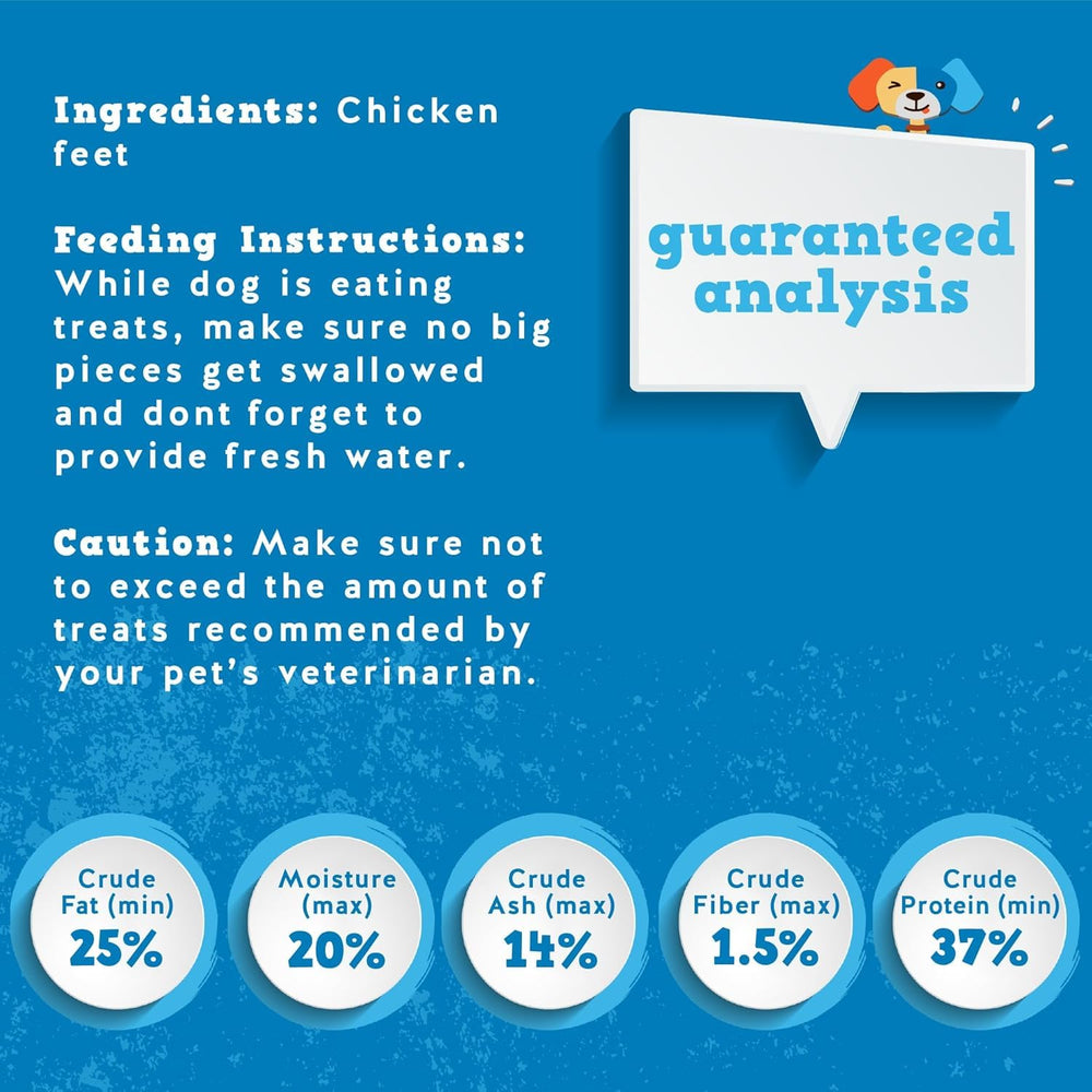 Jack&Pup pattes de poulet sèches – faible teneur en gras pour une friandise plus légère