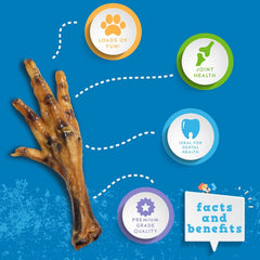 Jack&Pup pattes de poulet sèches – protéines naturelles favorisent le développement musculaire