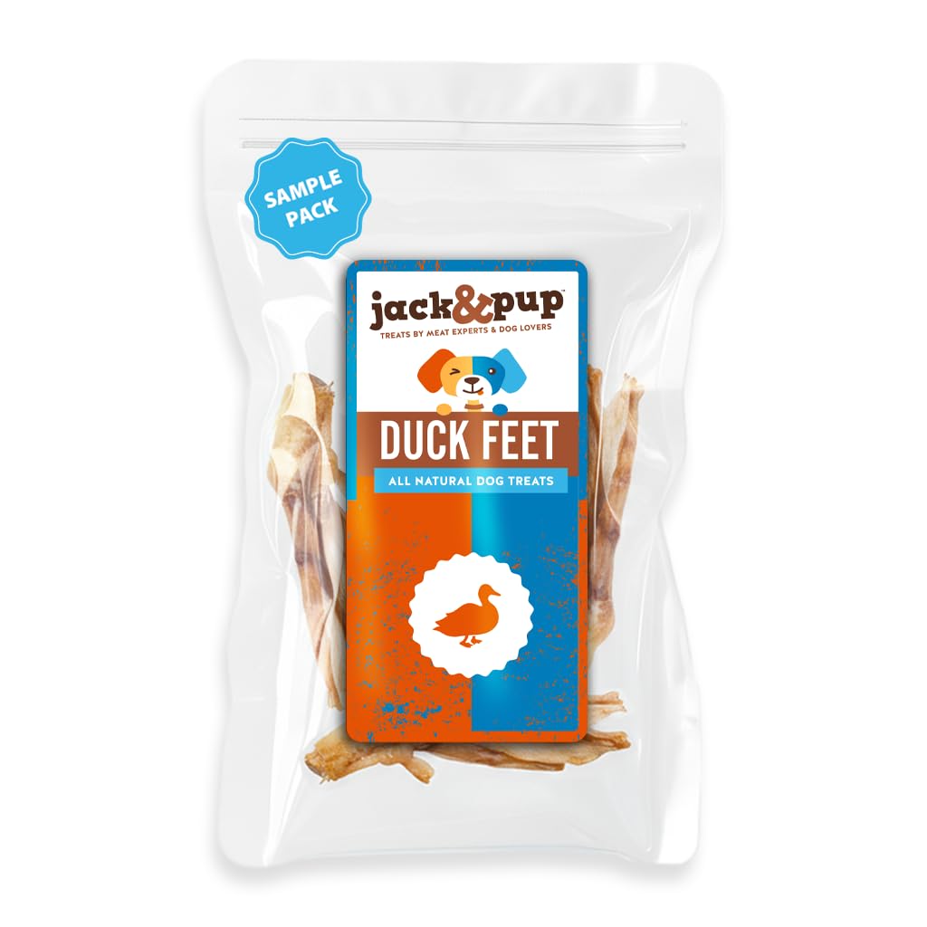 Jack&Pup pieds de canard séchés pour chiens: texture croustillante et soutien des articulations.