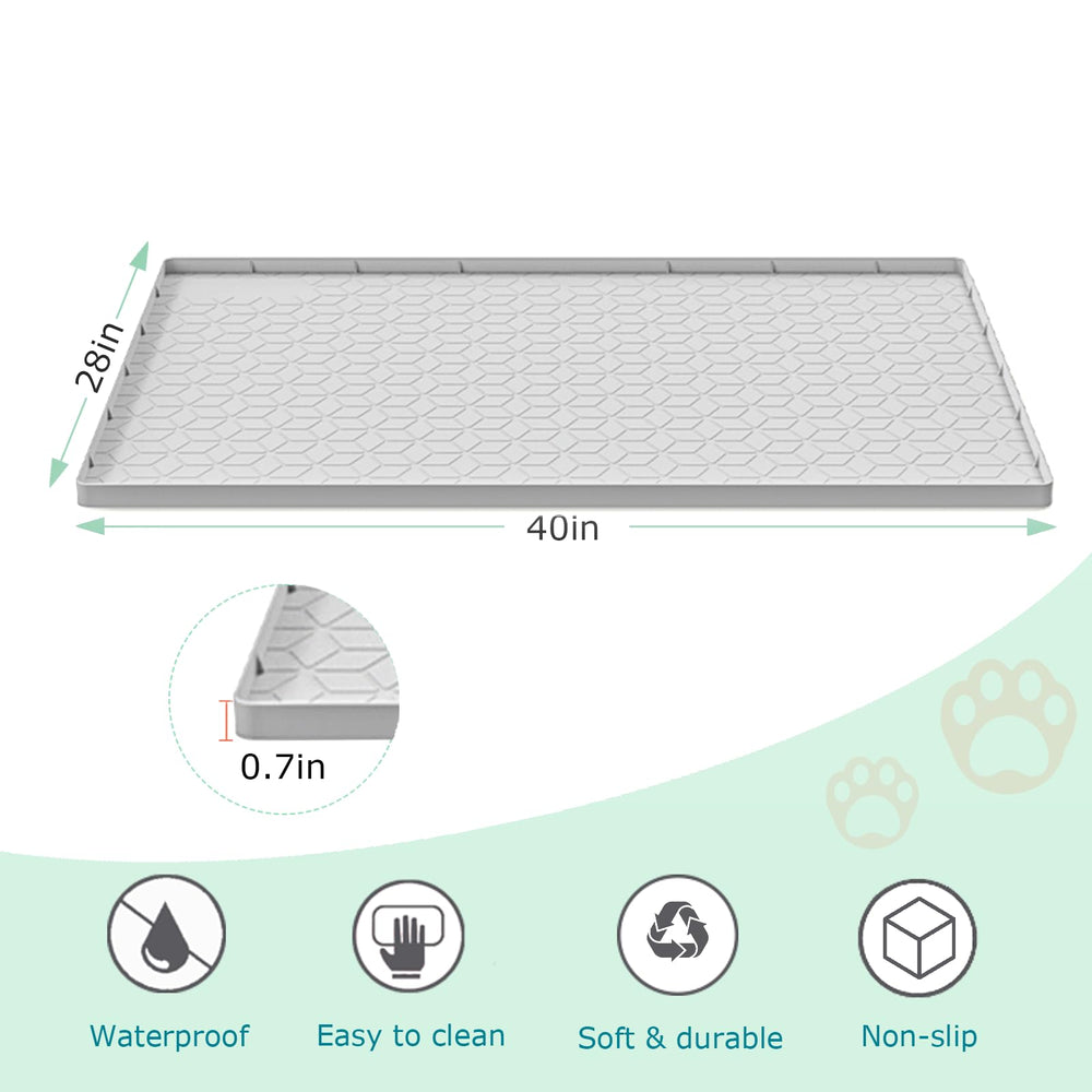 Jacooxi tapis litière: rebords surélevés pour prévenir les éclaboussures.