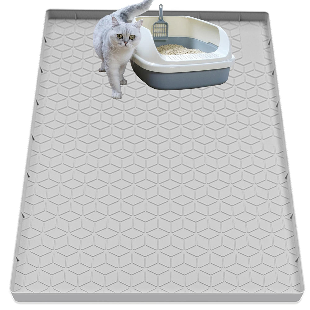 Tapis Jacooxi 40x28 po pour litière : grande surface qui retient les grains.
