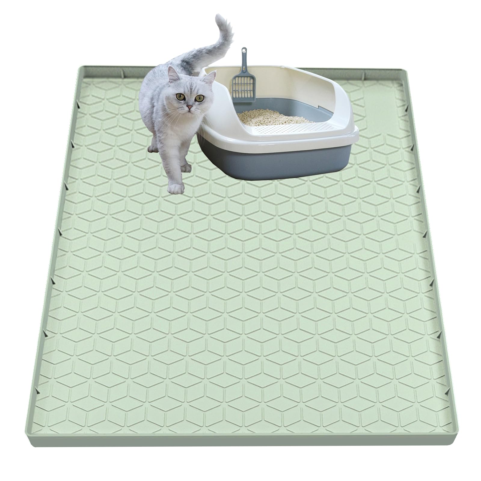 Tapis Jacooxi Litiere silicone grande, protege le sol et se nettoie facilement.