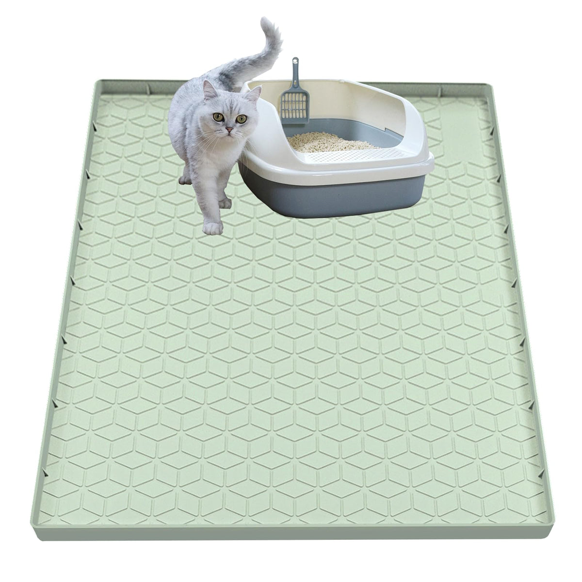 Tapis Jacooxi Litiere silicone grande, protege le sol et se nettoie facilement.