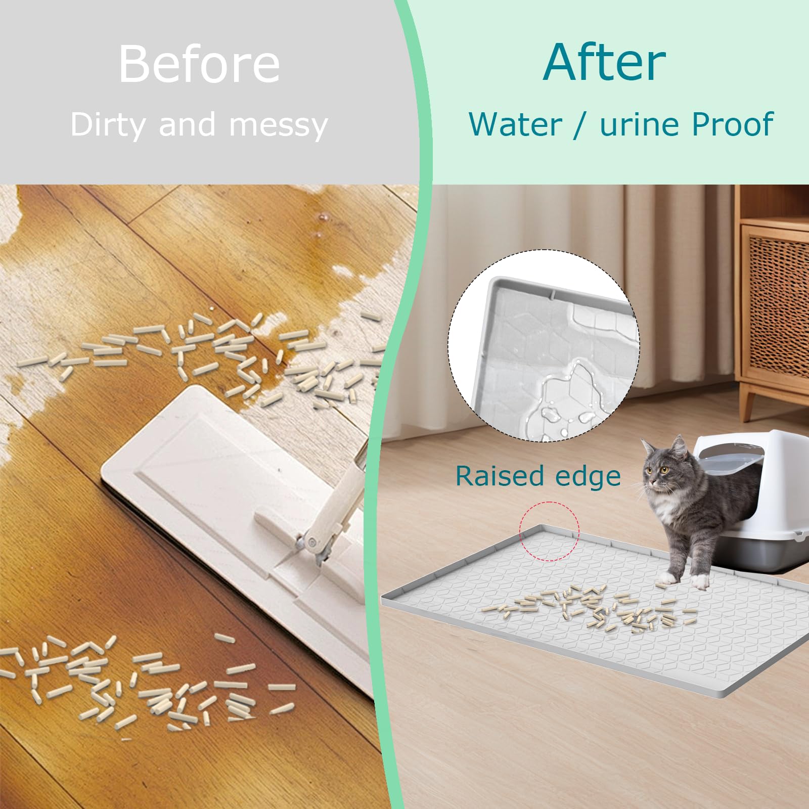 Tapis durable et facile a nettoyer Jacooxi, rinçage rapide.