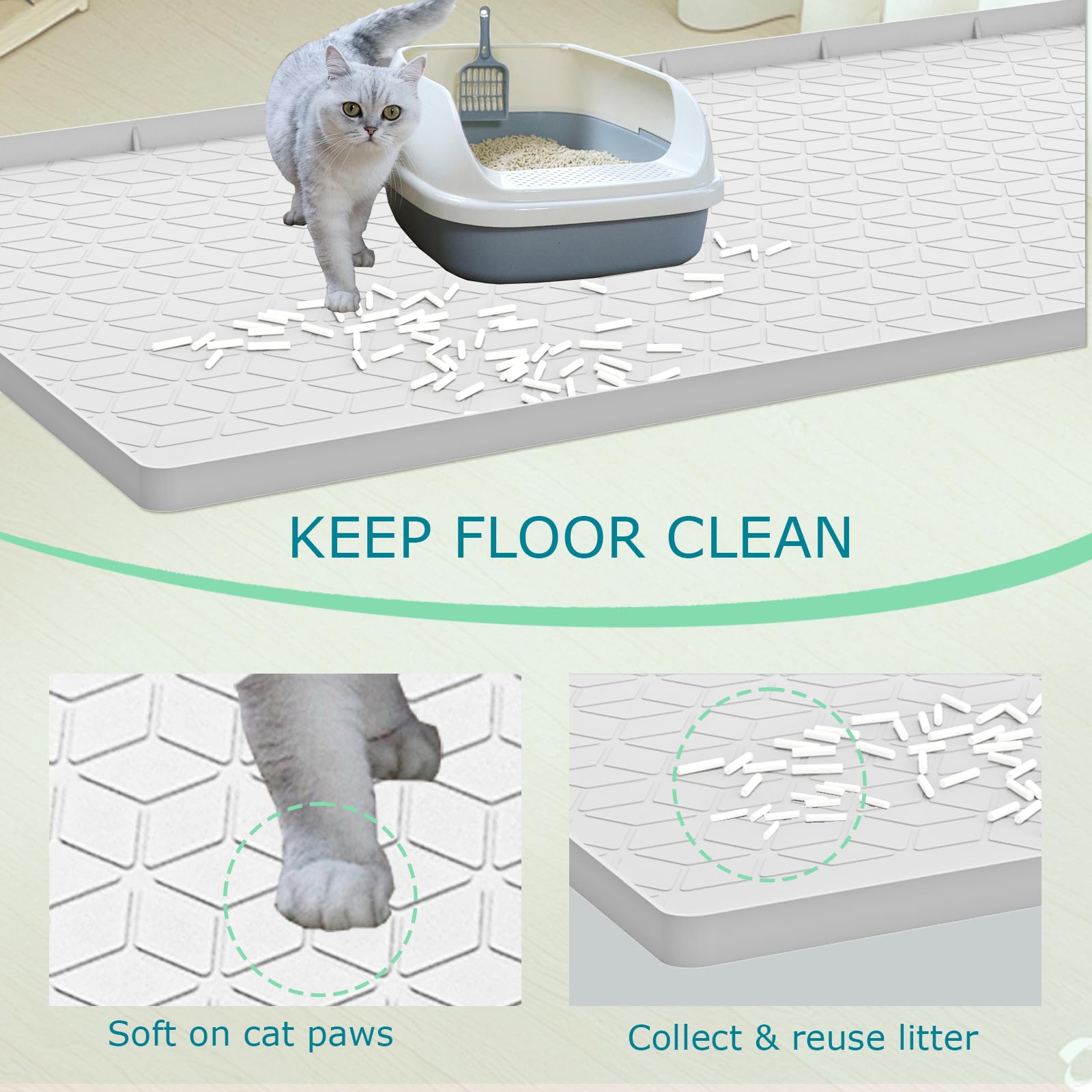 Tapis silicone alimentaire Jacooxi, sans danger pour les pattes.