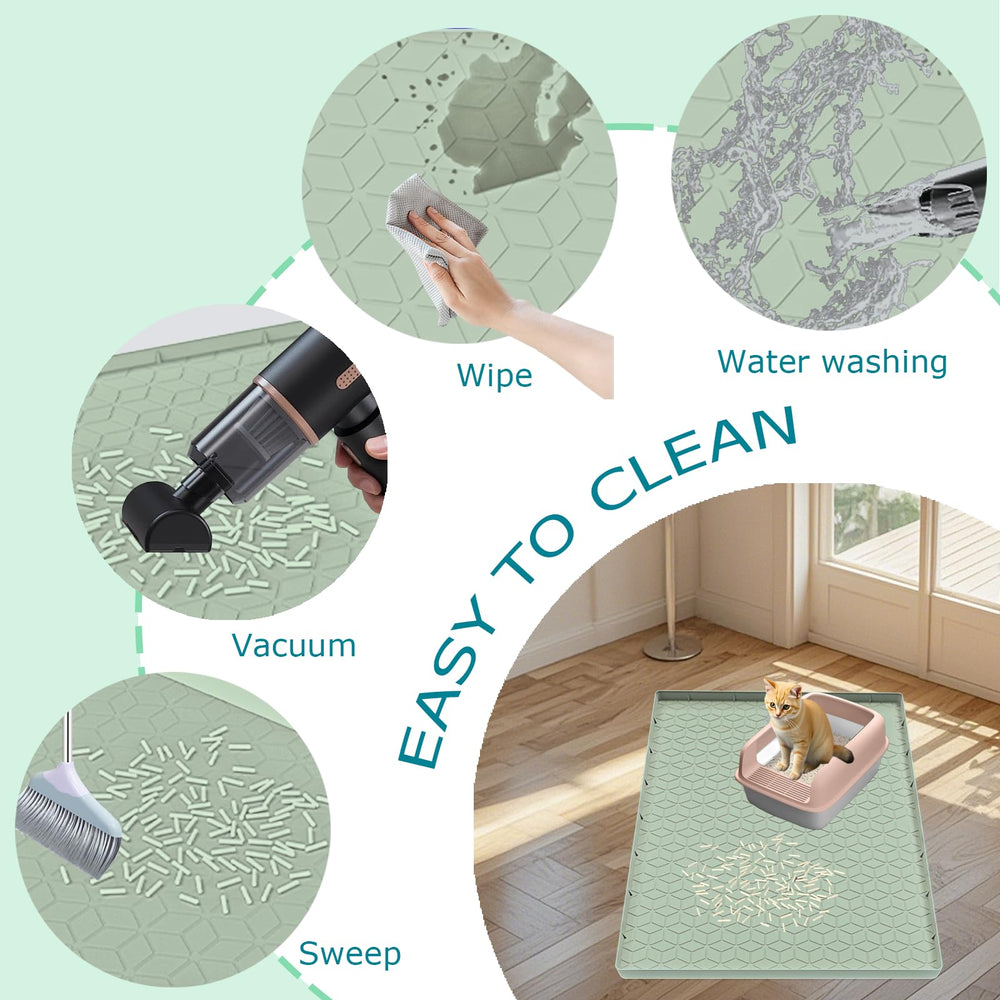 Tapis Jacooxi Litiere silicone, nettoyage rapide a l eau ou a l eponge.