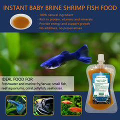 JADINGSFARM alimentation-poissons-artemia-50ml, nutrition pratique pour alevins et petits poissons.