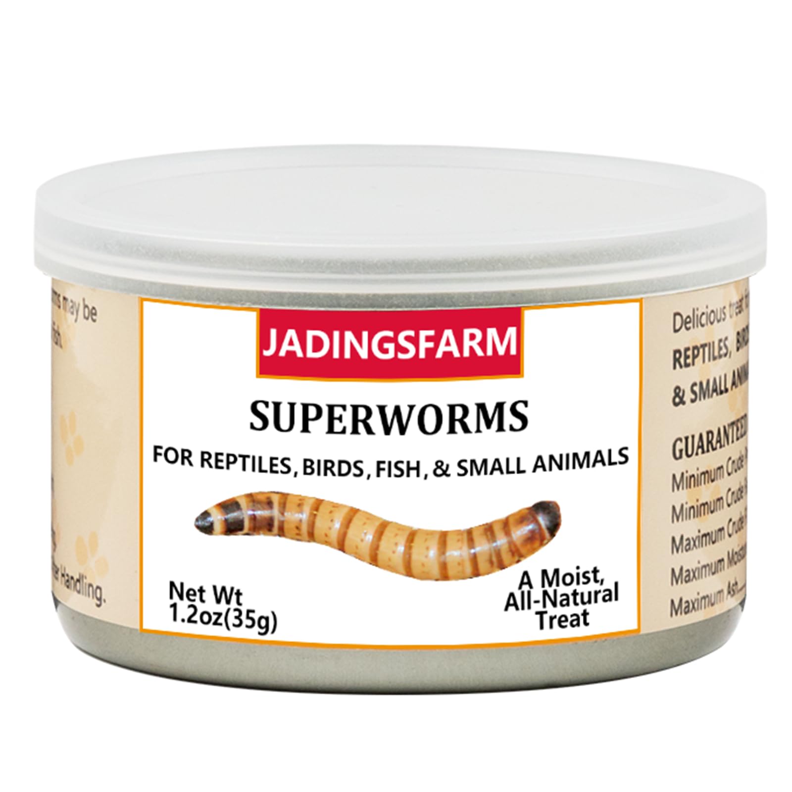 JADINGSFARM superworms boîte refermable, conservation facilitée après ouverture