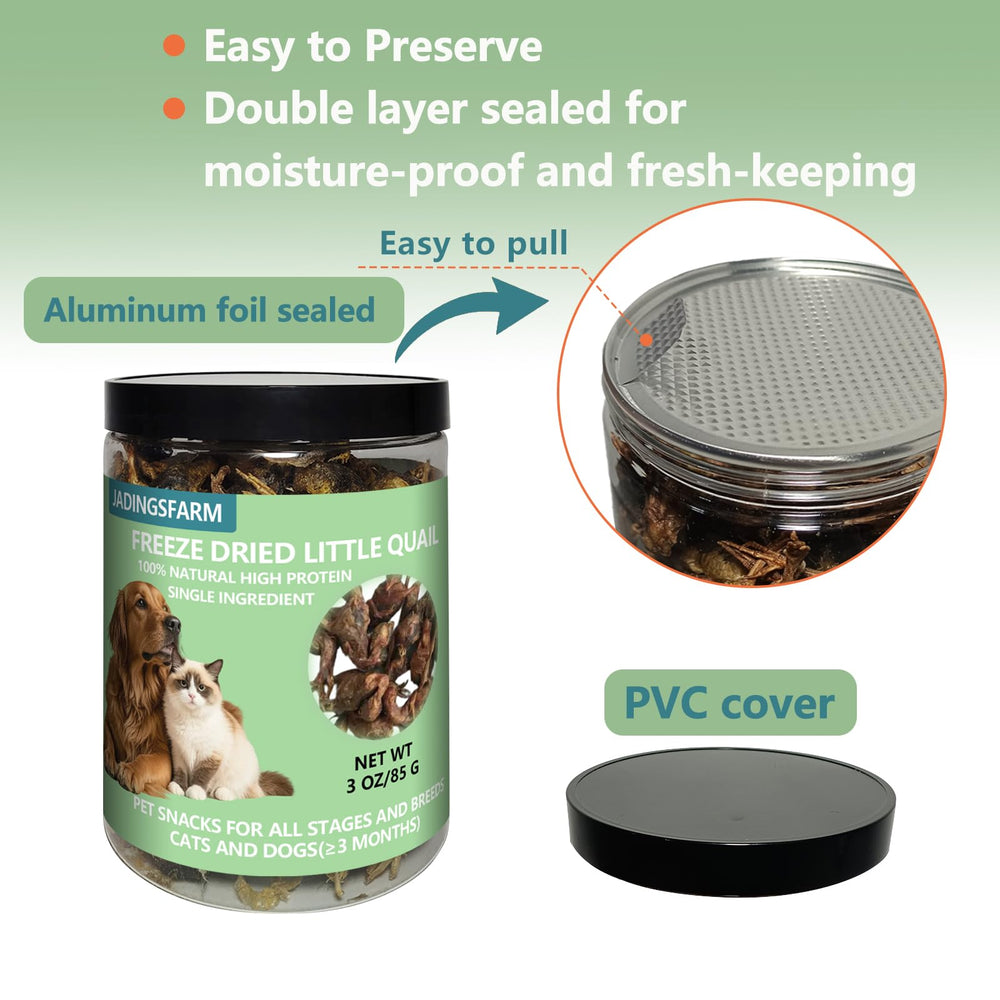 JADINGSFARM Caille séchée – portion pratique pour les friandises quotidiennes.