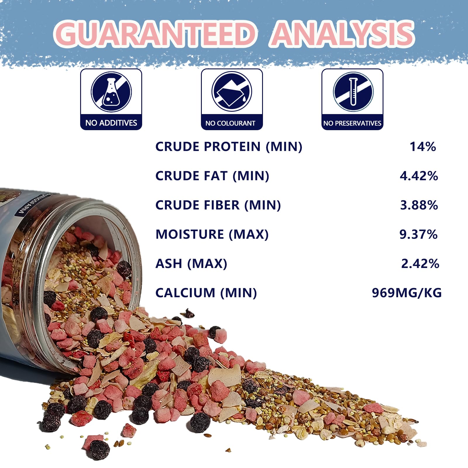 JADINGSFARM Mélange Fruité Buffet pour crabe ermite, graines germées naturelles, nutriments essentiels.