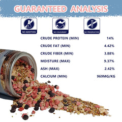 JADINGSFARM Mélange Fruité Buffet pour crabe ermite, graines germées naturelles, nutriments essentiels.