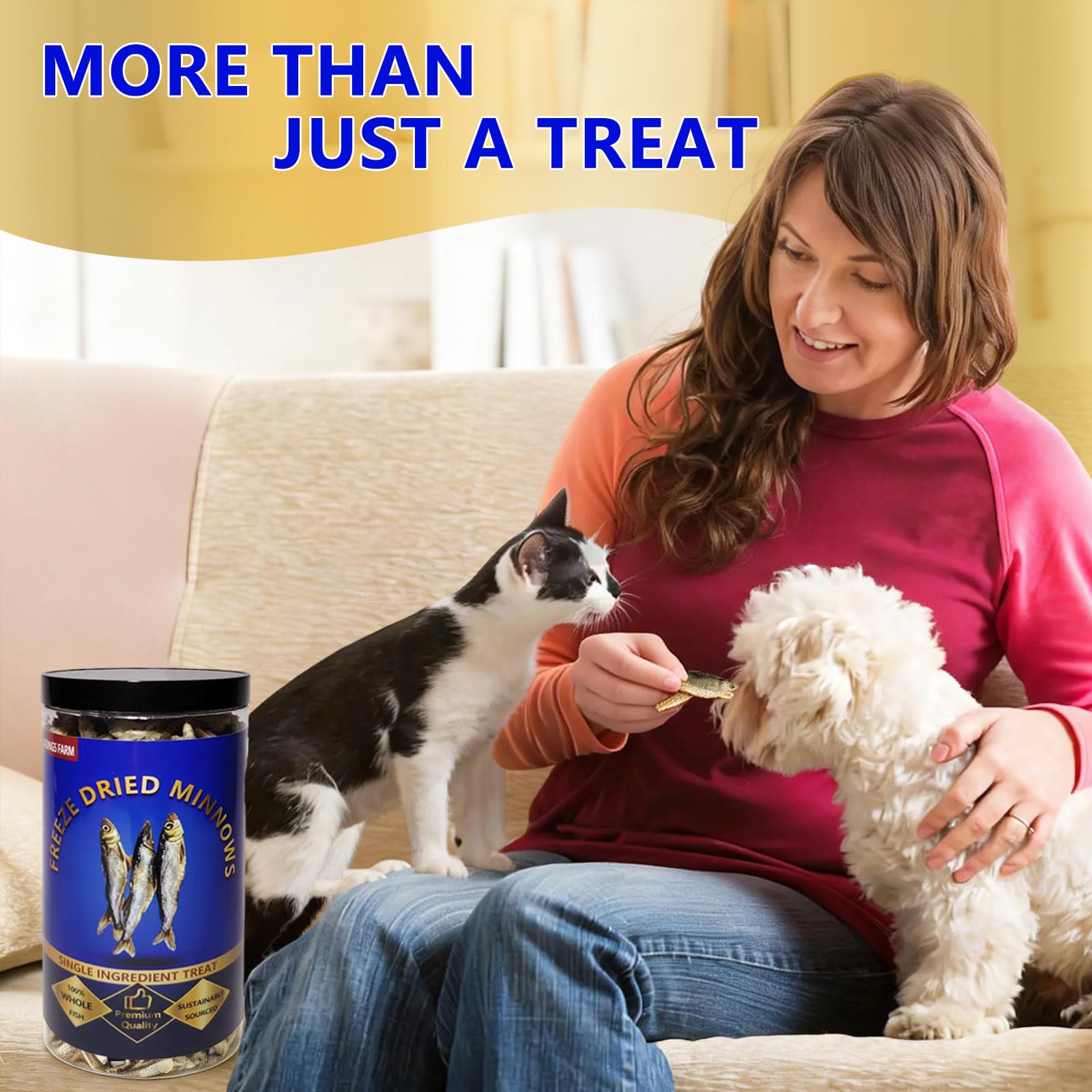 Minnows compatibles toutes tailles JADINGSFARM, idéal pour chiens et chats de tout âge.
