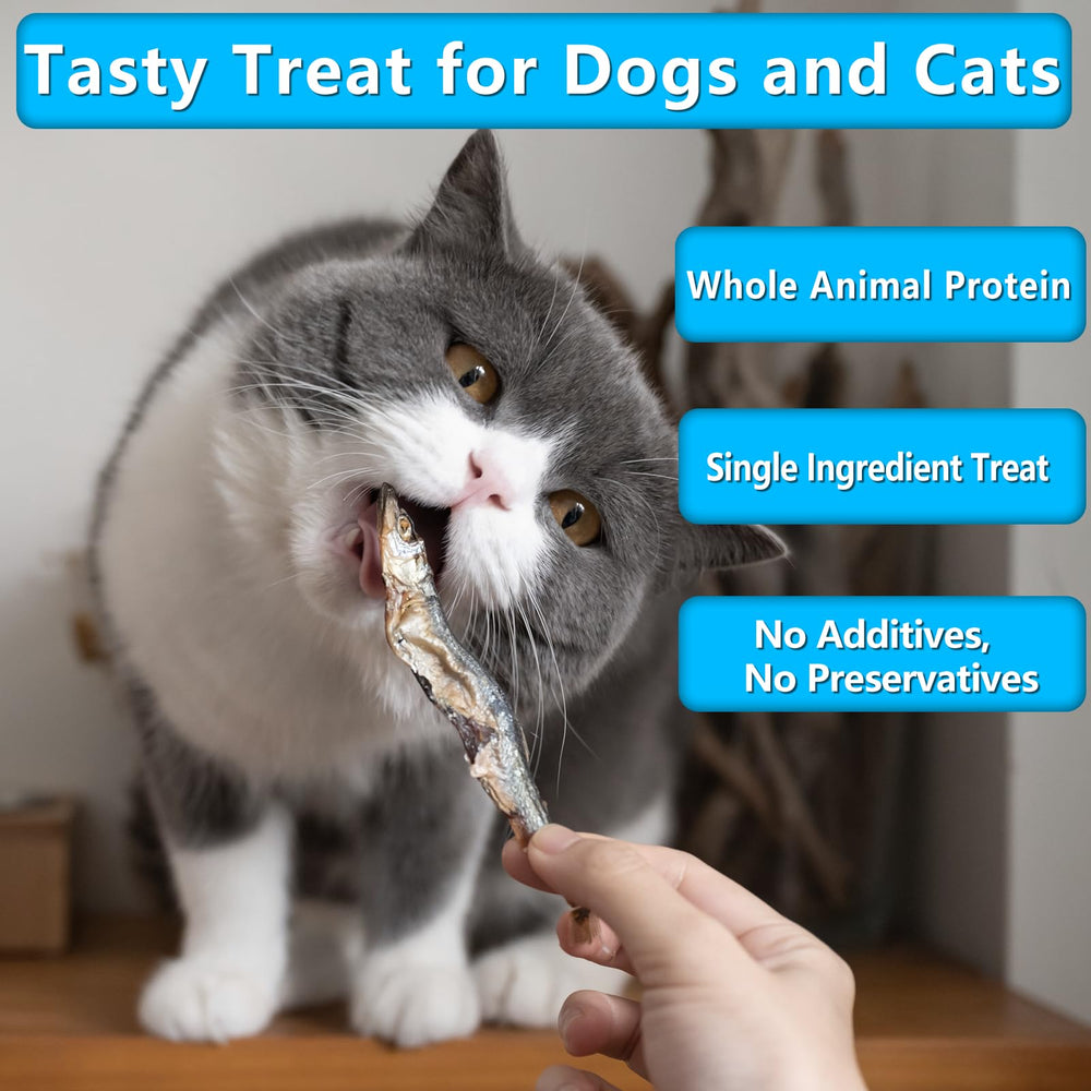 JADINGSFARM Minnows – morceaux en bouchées faciles à partager pour chiens et chats.