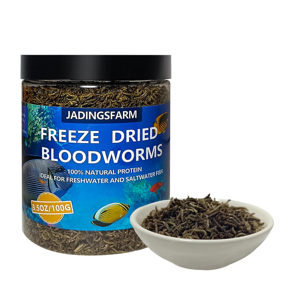 JADINGSFARM vers-de-sang bouteille verser — alimentation simple pour poissons d'aquarium.