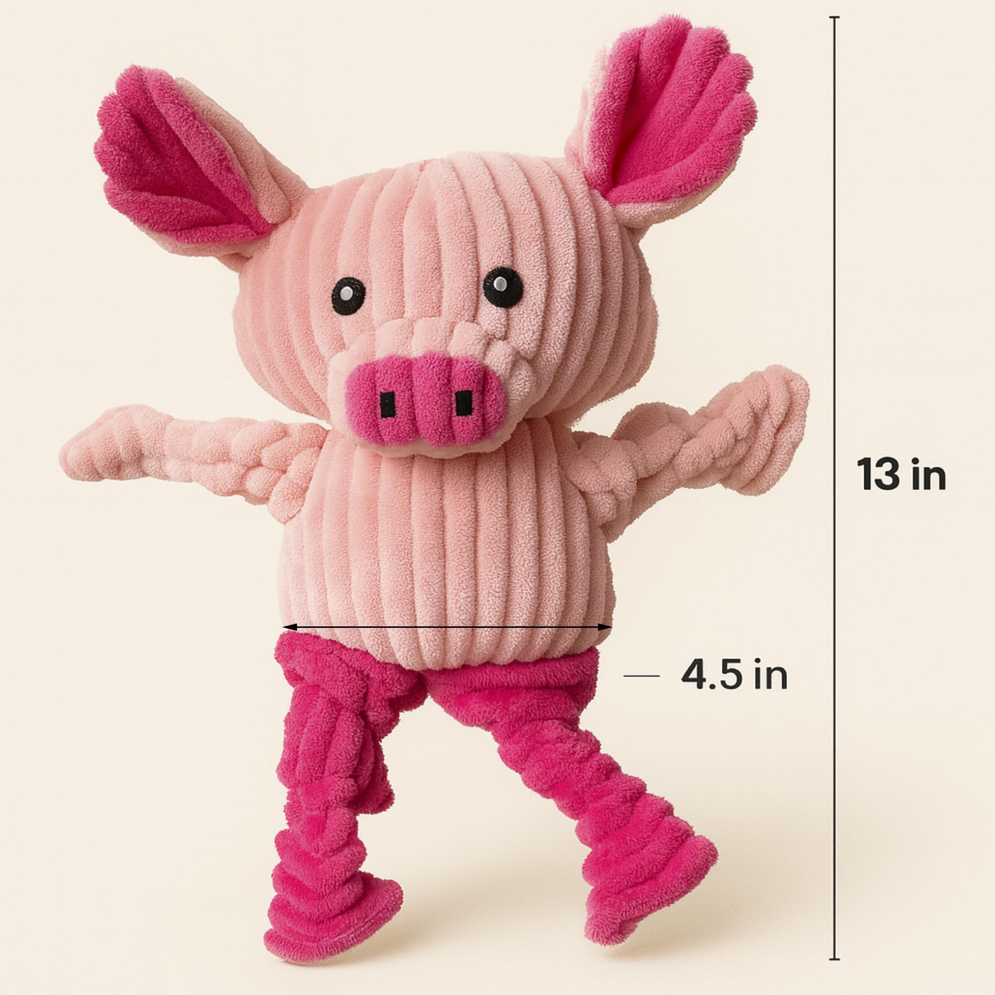 Jalousie jouet peluche résistant pour sessions de jeu longues.