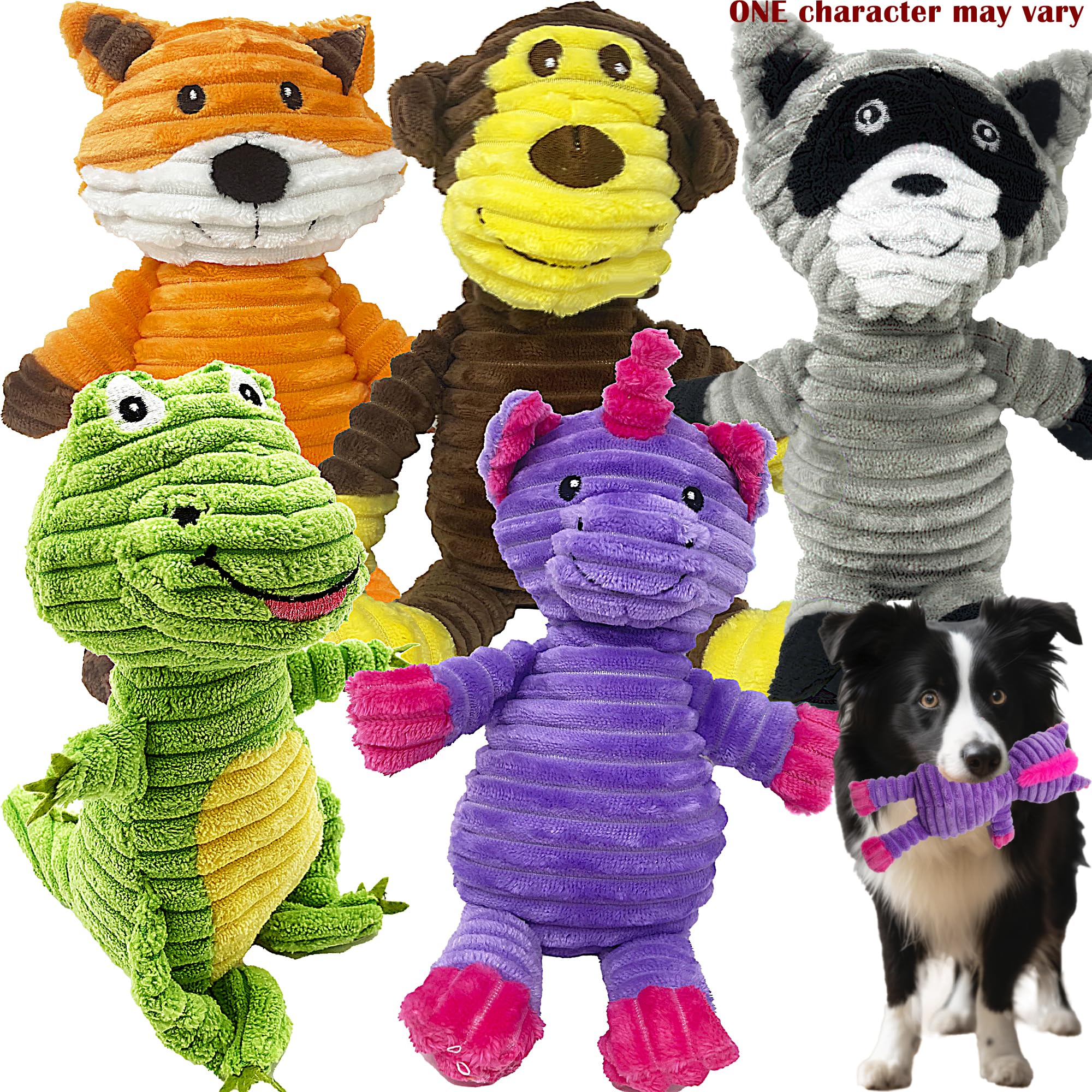 Jalousie pack jouets peluche siffleurs, ensemble pour chien moyen à grand.