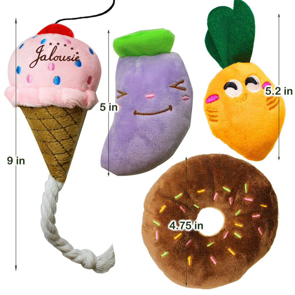 Jalousie - ensemble de 12 peluches pour chiens petits et moyens, divertissement varié.
