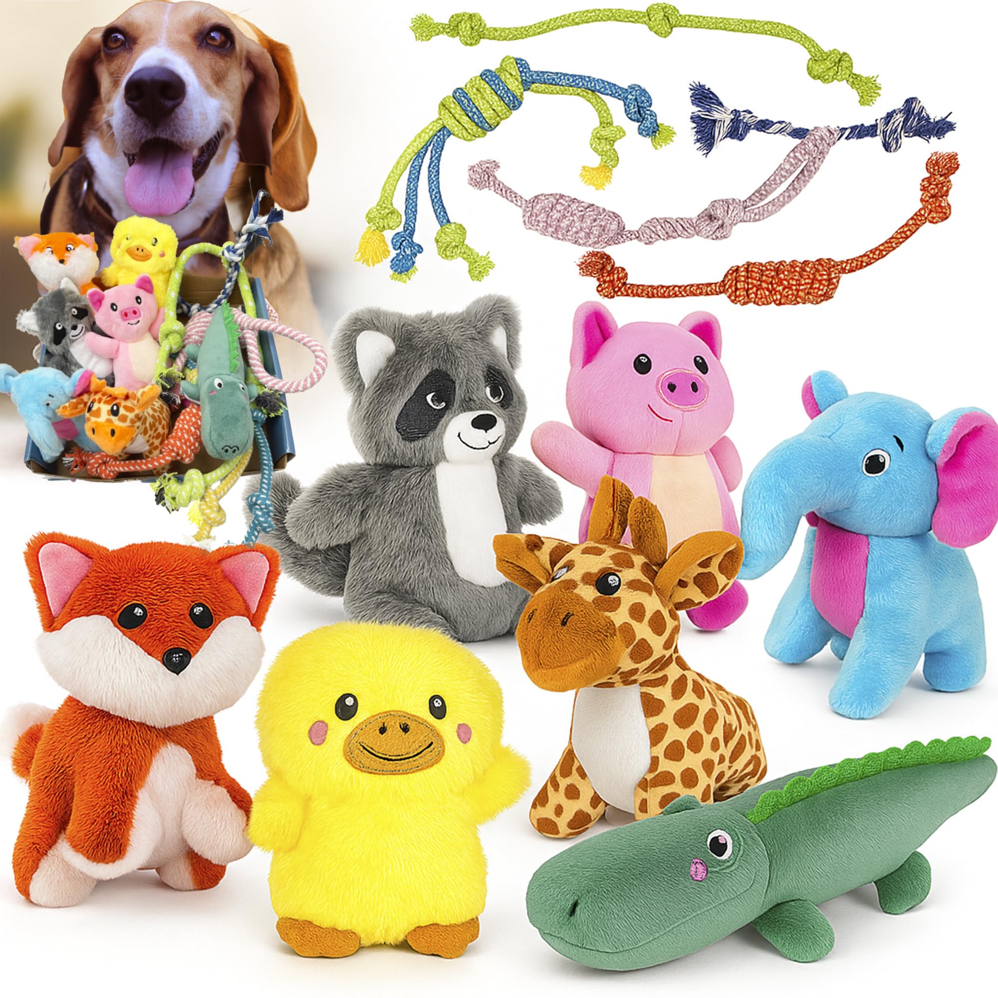 Jalousie: jouet peluche avec sifflet pour chiot, stimule le jeu et l’interaction.