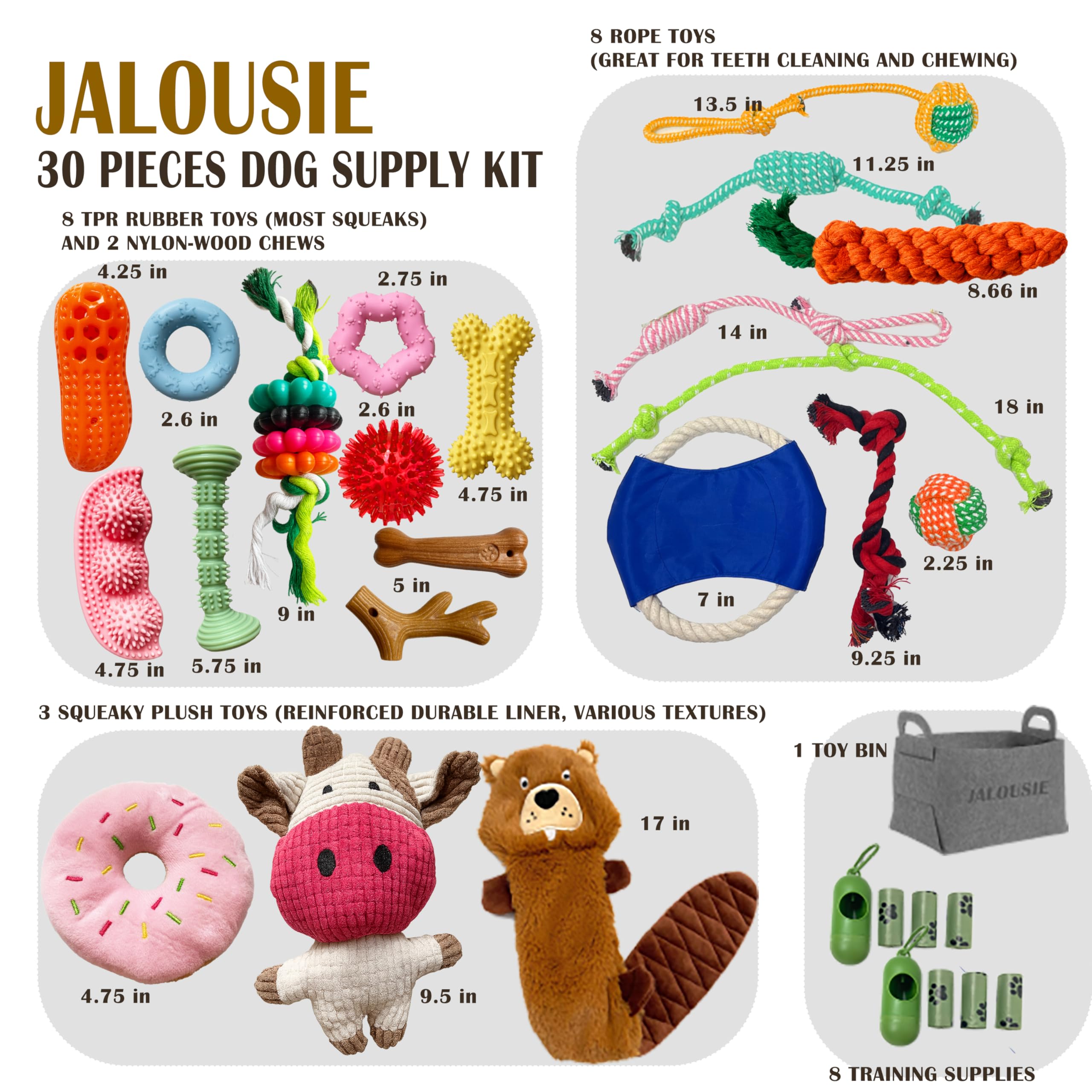 Jalousie jouet chiot couineur ensemble 2: stimulation mentale lors du jeu quotidien.