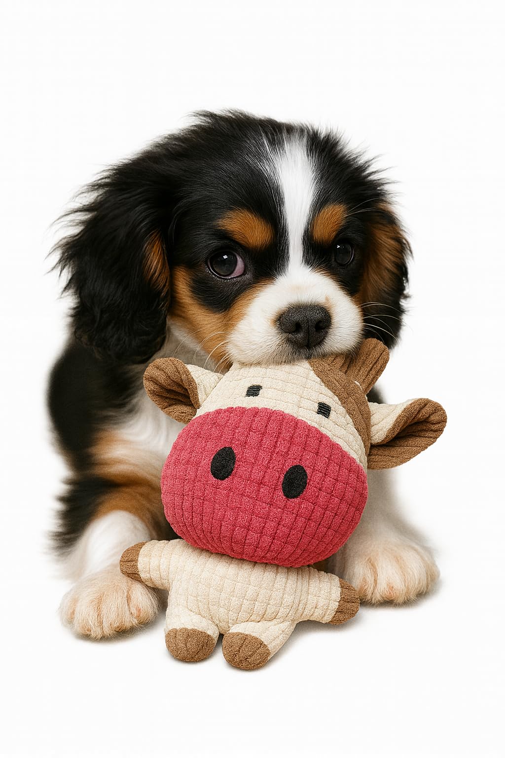 Jalousie jouet chiot couineur ensemble 3: conception cousue sans colle pour durabilité.