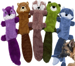 Lot de 5 jouets Jalousie sans bourrage avec son crissant pour chien