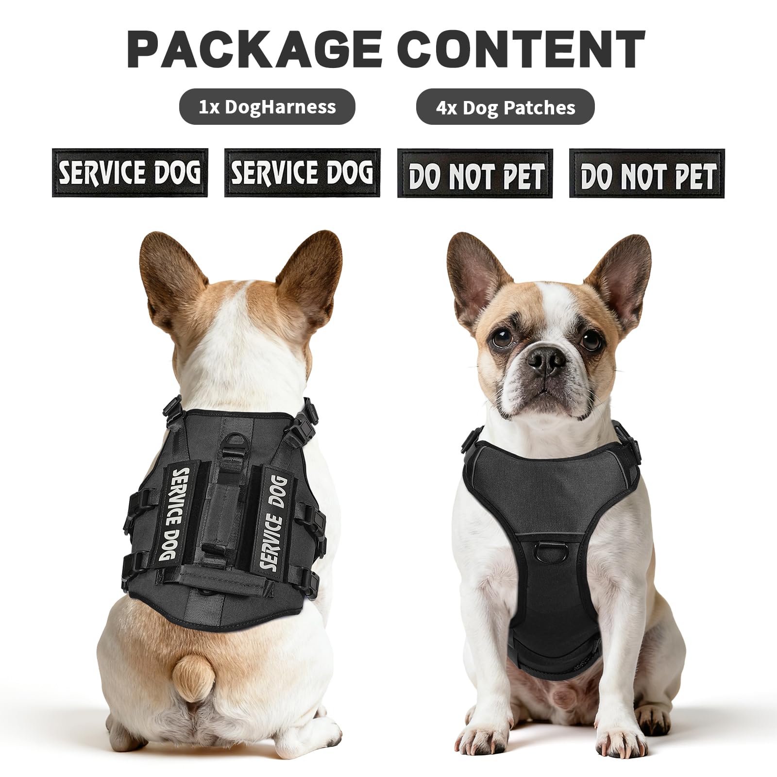 Jane Shine harnais chien-service grande, boucles rapides, mise en place rapide