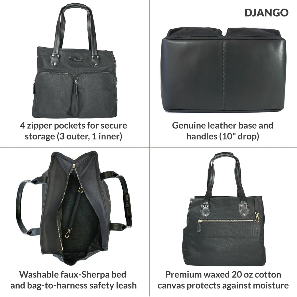 DJANGO Sac porte-chien: poches zippées généreuses pour vos essentiels en déplacement.