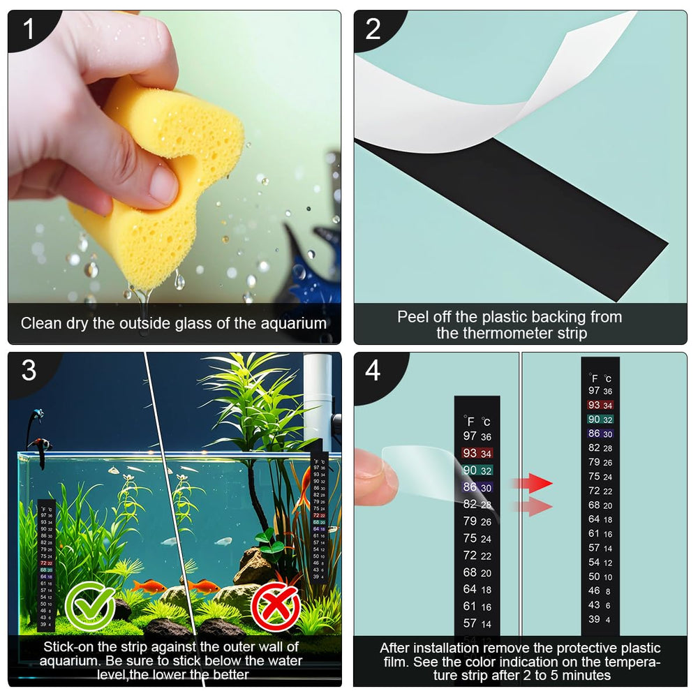 Bande thermomètre JANSAMN pour terrarium, convient à la plupart des habitats.