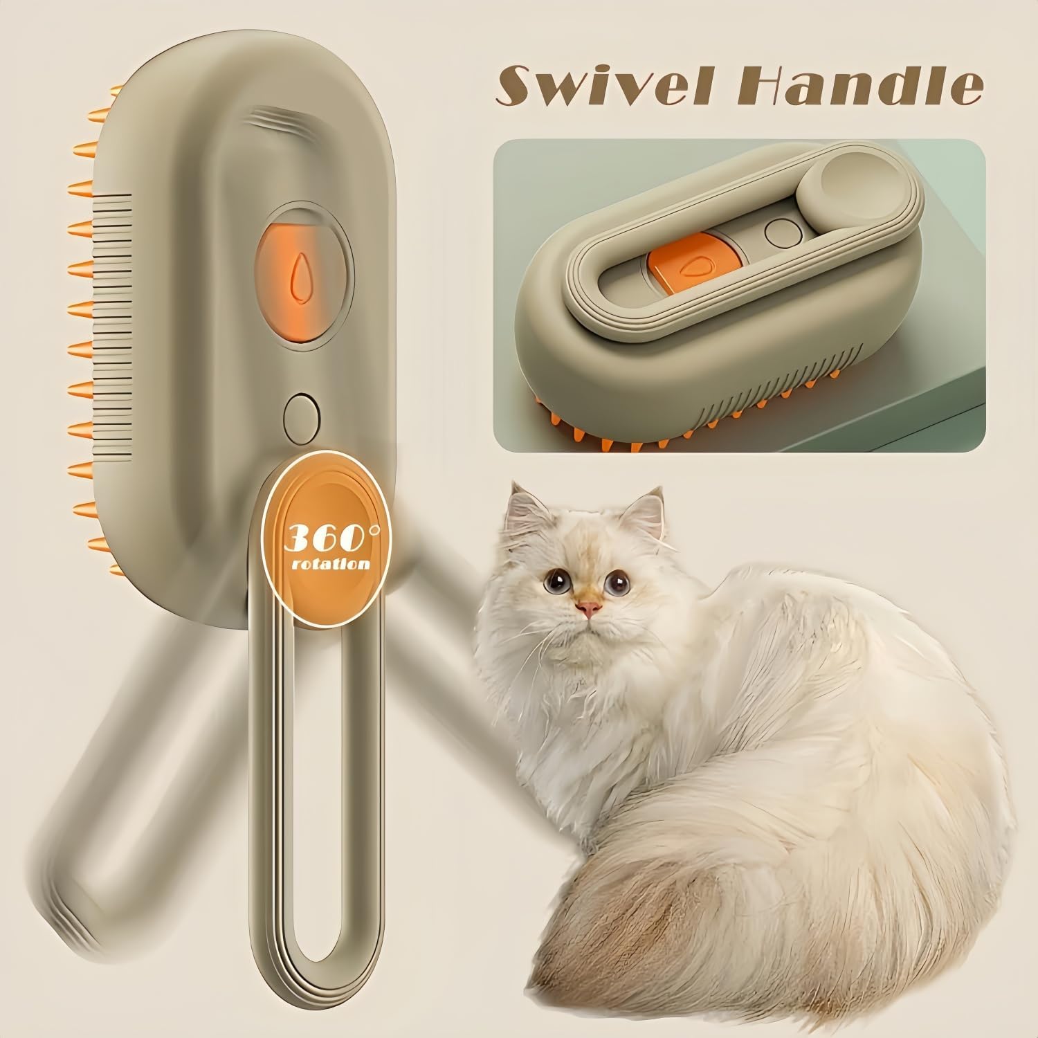 JAOPINK brosse chat design léger et compact pour le voyage.