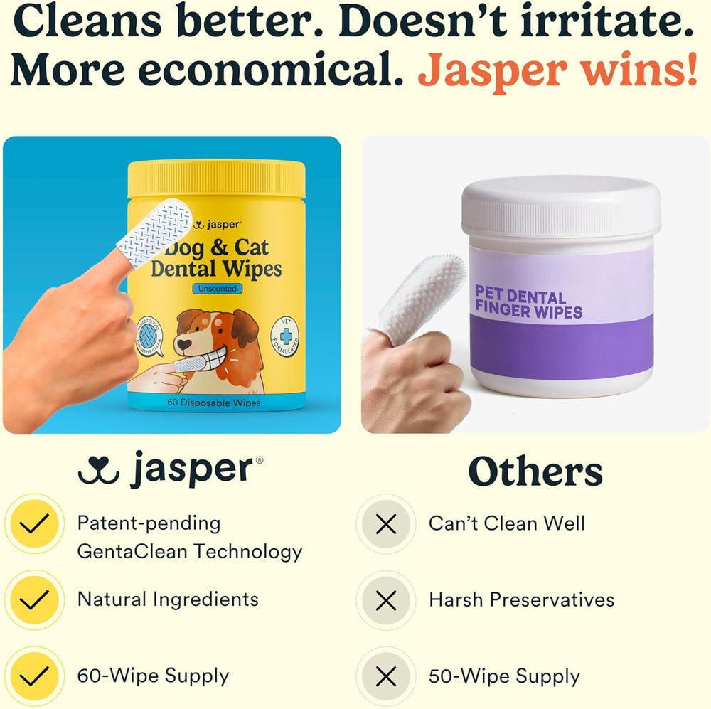 Lingettes Jasper PlaqLift technologie pour déloger la plaque en douceur.