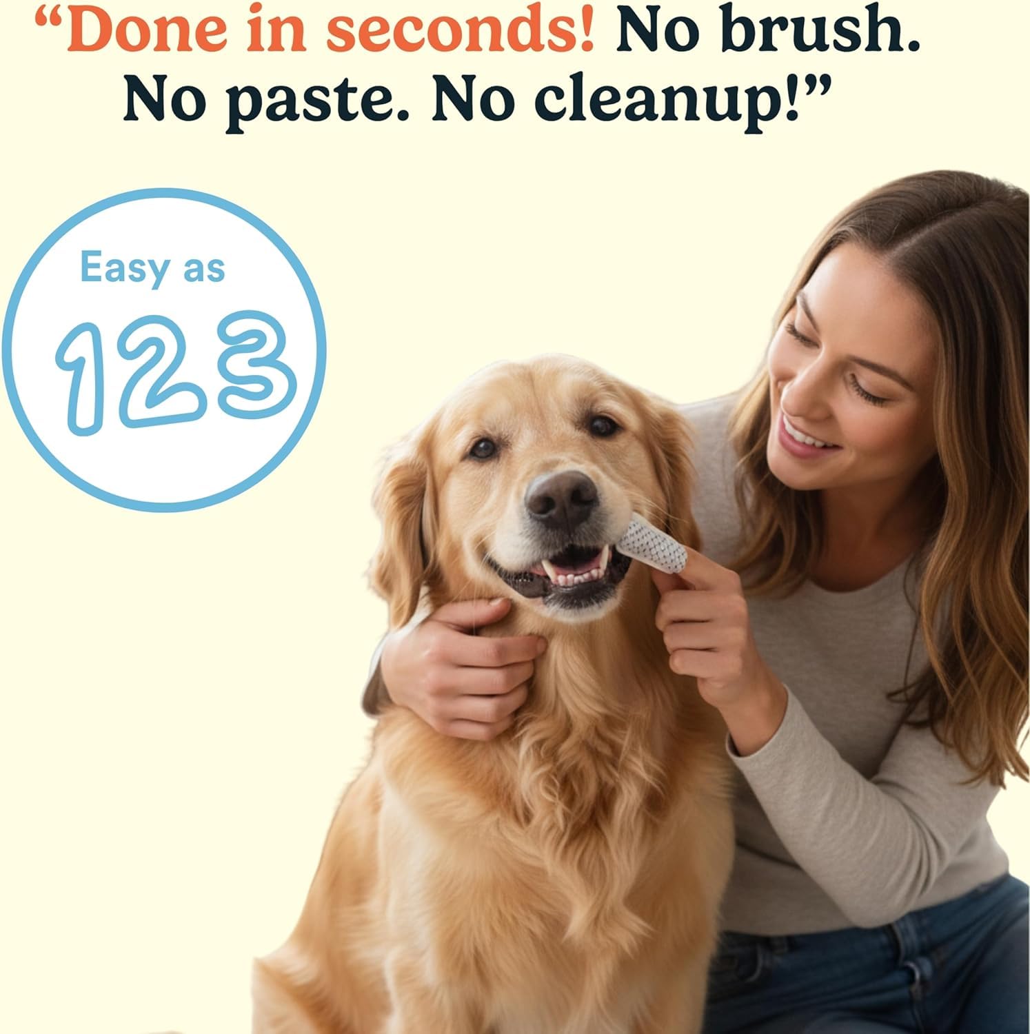 Lingettes dentaires Jasper texture doigt pour nettoyage précis.
