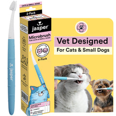 Brosse Jasper Microbrush avec tête ultra fine adaptée aux chats, brossage précis